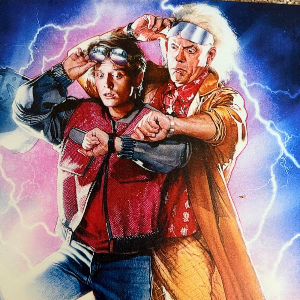 Back to the Future Tin Wall Hanging Art Movie Marty McFly 80s